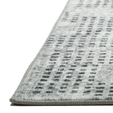Dalyn Delano DA1 Pewter Rug finished edge detail