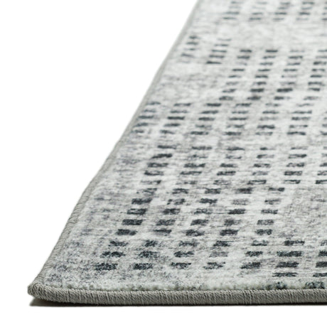 Dalyn Delano DA1 Pewter Rug finished edge detail