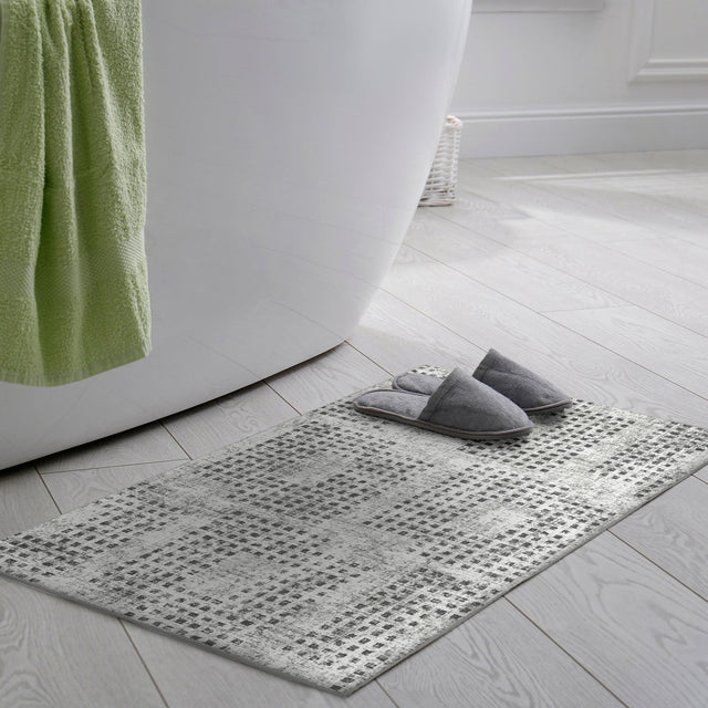 Dalyn Delano DA1 Pewter Rug shown in a room