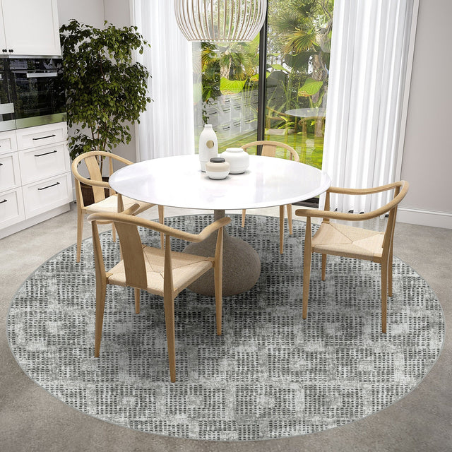Dalyn Delano DA1 Pewter Rug shown in a room