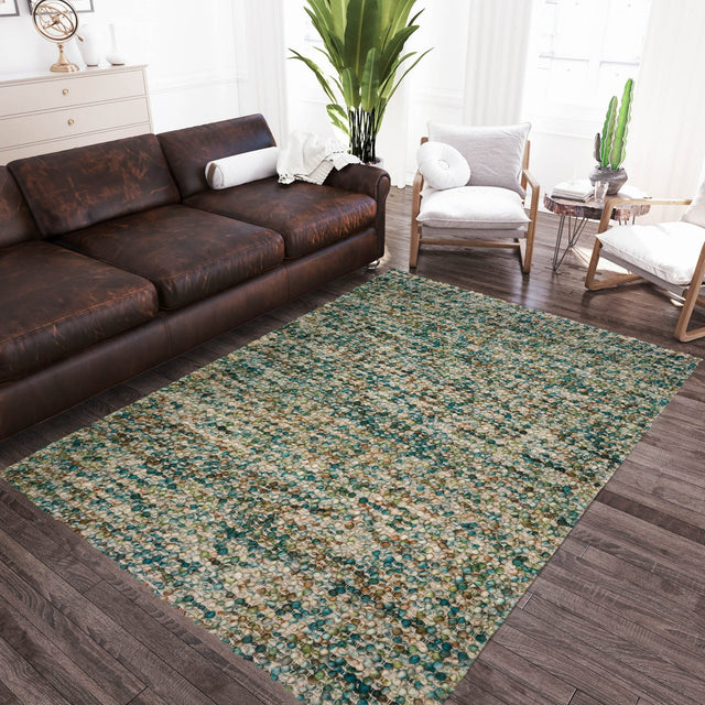 Dalyn Hanu HU1 Hand Loomed Transitional Teal Rug