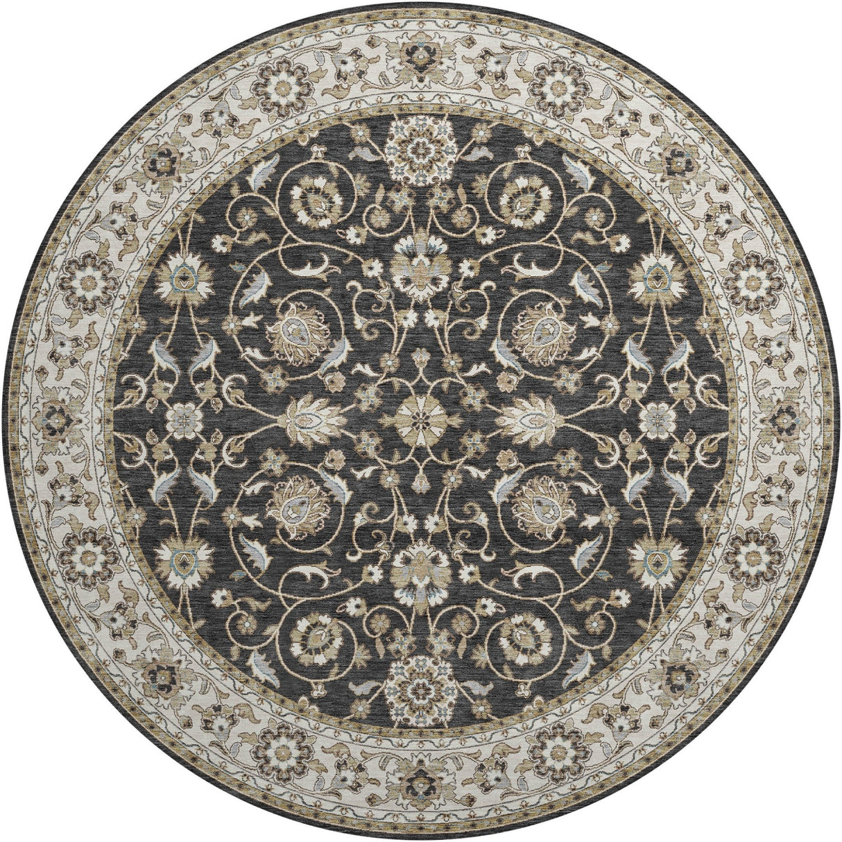 Dalyn Hatay HY1 Black Rug round rug