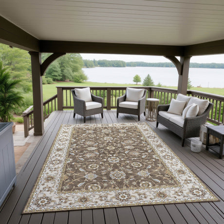 Dalyn Hatay HY1 Chocolate Rug outdoor lifestyle image