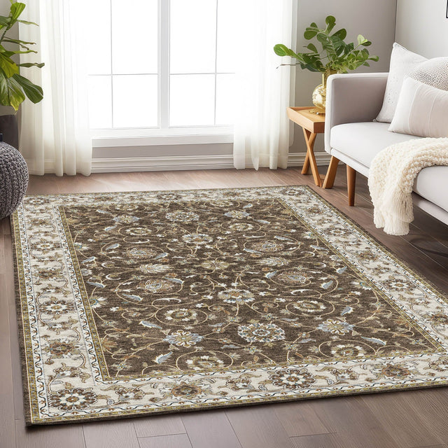 Dalyn Hatay HY1 Chocolate Rug shown in a room
