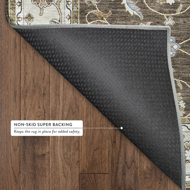 Dalyn Hatay HY1 Chocolate Rug backing detail