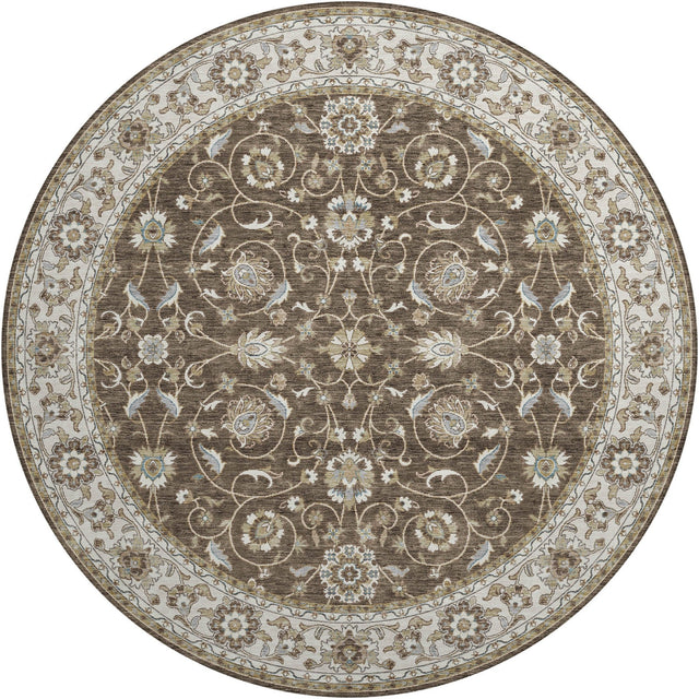 Dalyn Hatay HY1 Chocolate Rug round rug
