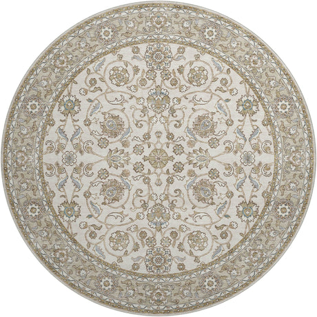 Dalyn Hatay HY1 Ivory Rug round rug