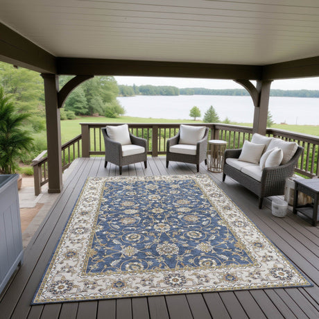 Dalyn Hatay HY1 Navy Rug outdoor lifestyle image