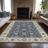 Dalyn Hatay HY1 Navy Rug shown in a room