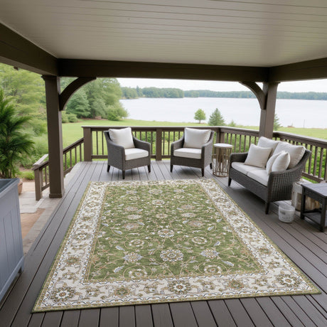 Dalyn Hatay HY1 Olive Rug outdoor lifestyle image