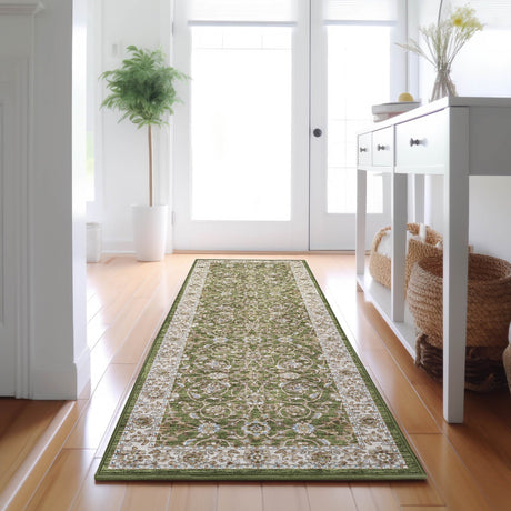 Dalyn Hatay HY1 Olive Rug shown in a room