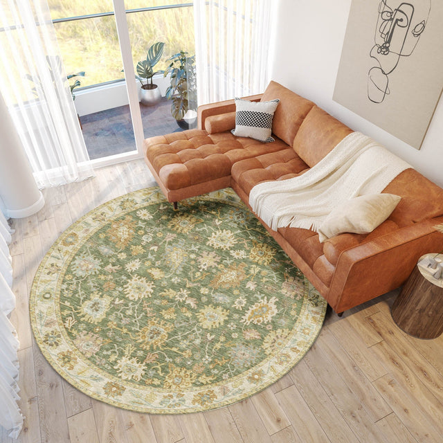 Dalyn Hatay HY2 Aloe Rug shown in a room