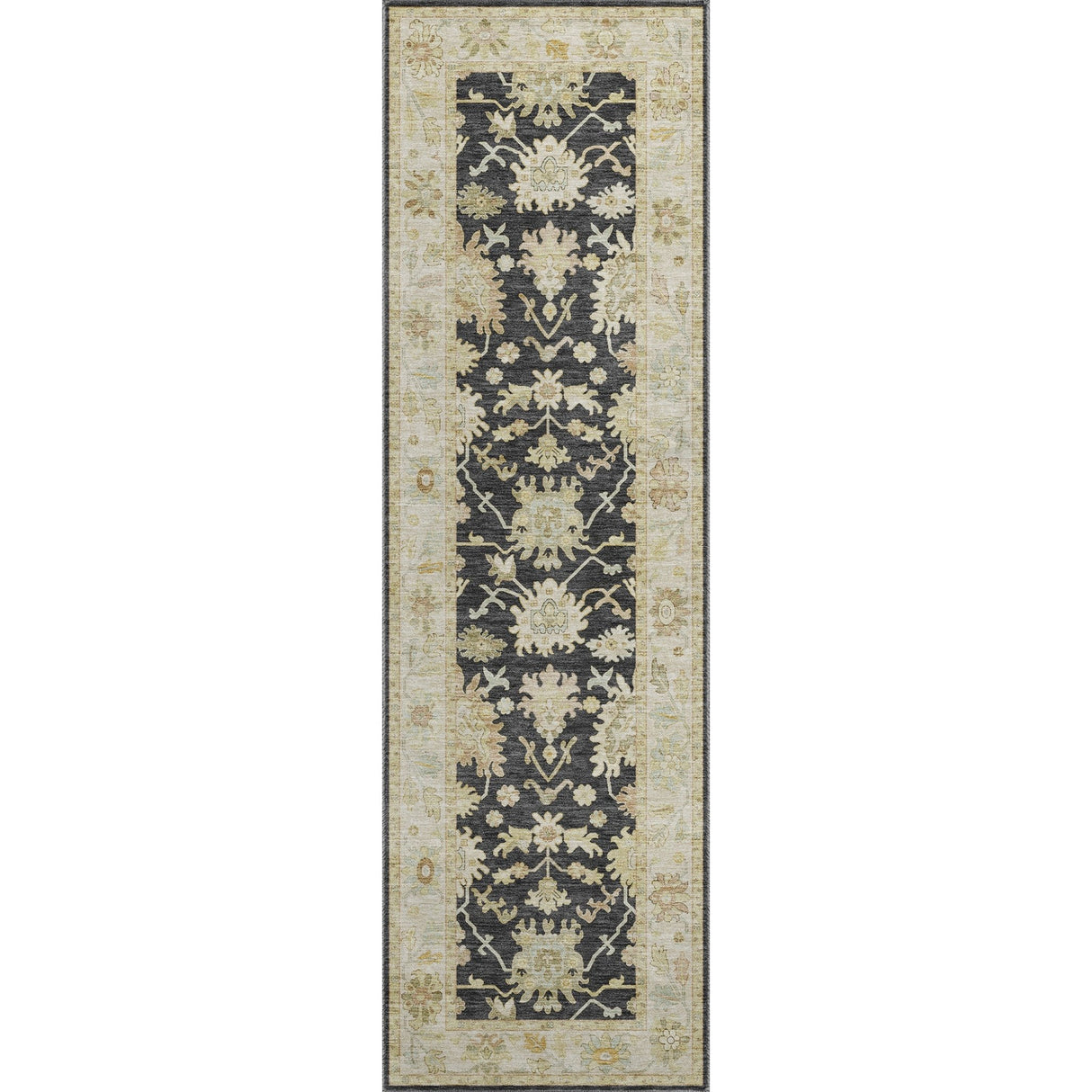 Dalyn Hatay HY2 Black Rug runner rug