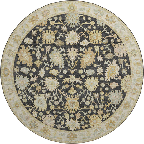 Dalyn Hatay HY2 Black Rug round rug