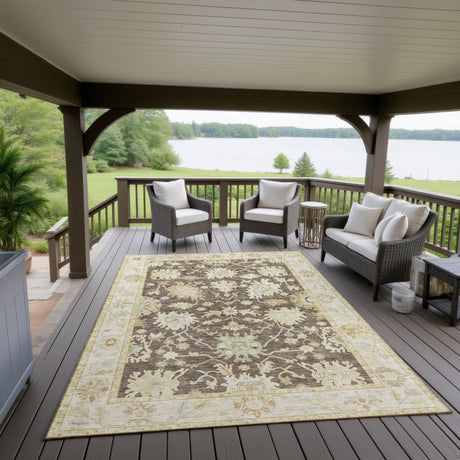 Dalyn Hatay HY2 Chocolate Rug outdoor lifestyle image