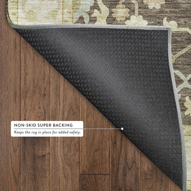 Dalyn Hatay HY2 Chocolate Rug backing detail