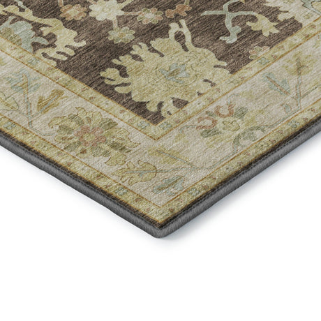 Dalyn Hatay HY2 Chocolate Rug corner detail