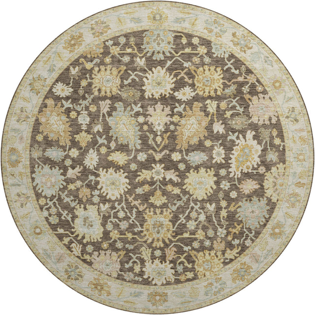 Dalyn Hatay HY2 Chocolate Rug round rug