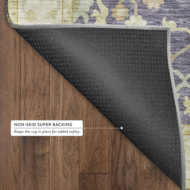 Dalyn Hatay HY2 Eggplant Rug backing detail
