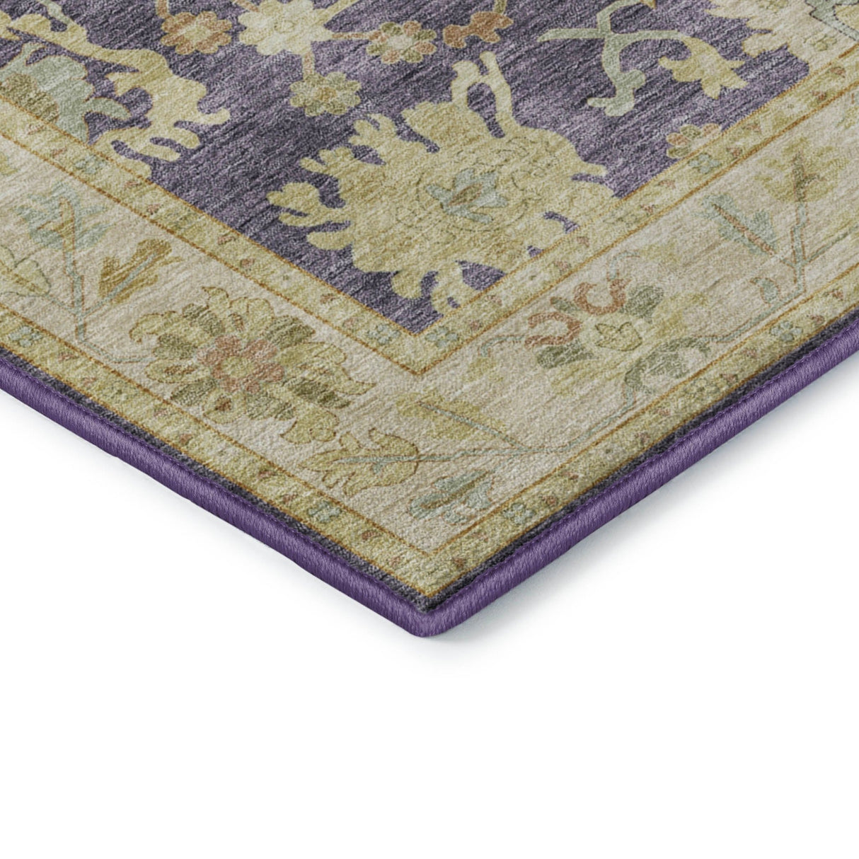 Dalyn Hatay HY2 Eggplant Rug corner detail