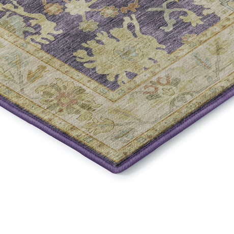 Dalyn Hatay HY2 Eggplant Rug corner detail
