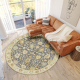Dalyn Hatay HY2 Gray Rug shown in a room
