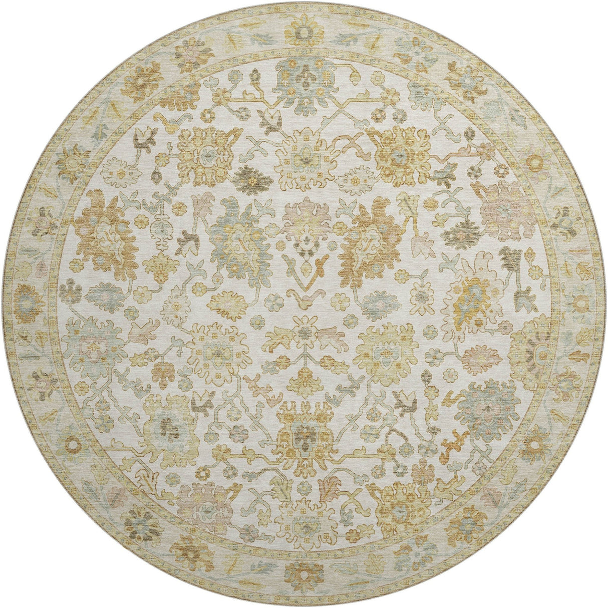 Dalyn Hatay HY2 Ivory Rug round rug