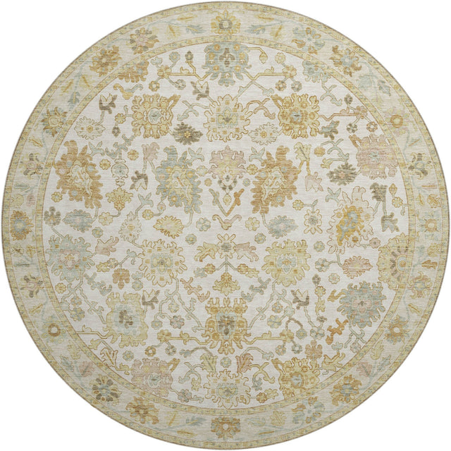 Dalyn Hatay HY2 Ivory Rug round rug