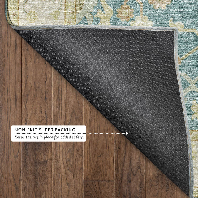 Dalyn Hatay HY2 Teal Rug backing detail