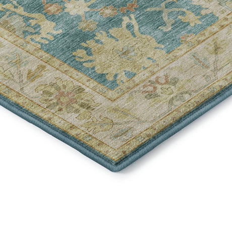 Dalyn Hatay HY2 Teal Rug corner detail