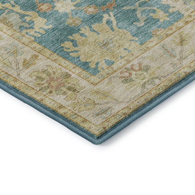 Dalyn Hatay HY2 Teal Rug corner detail