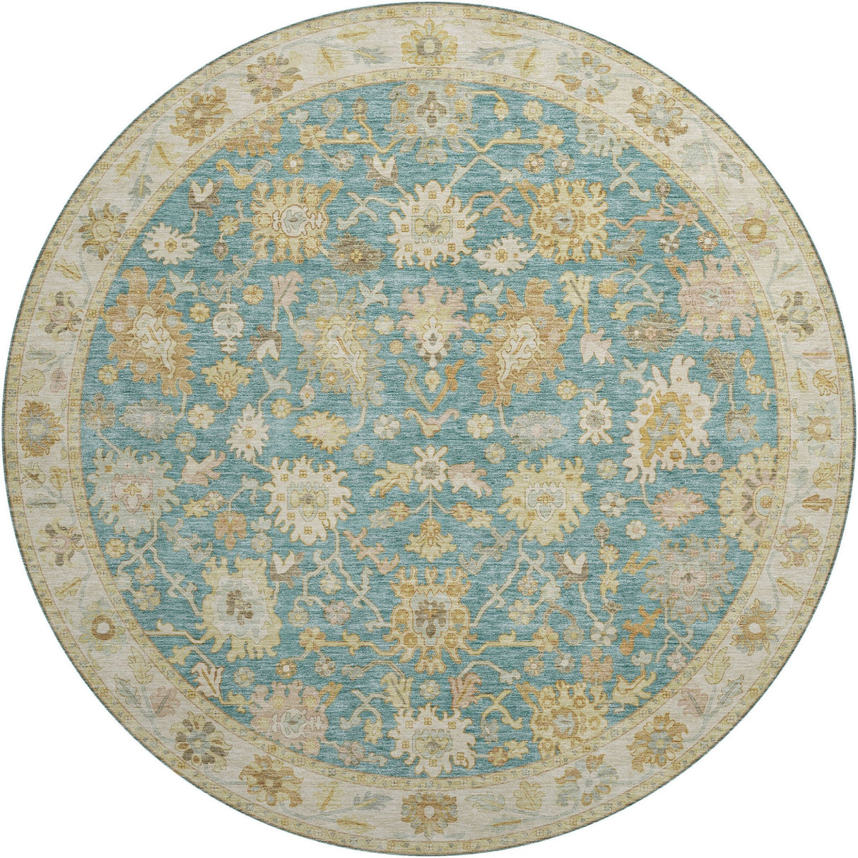 Dalyn Hatay HY2 Teal Rug round rug