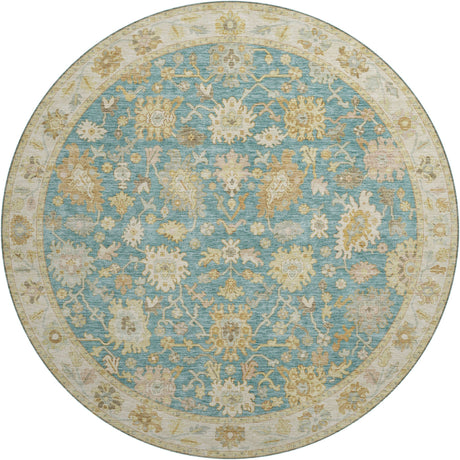 Dalyn Hatay HY2 Teal Rug round rug