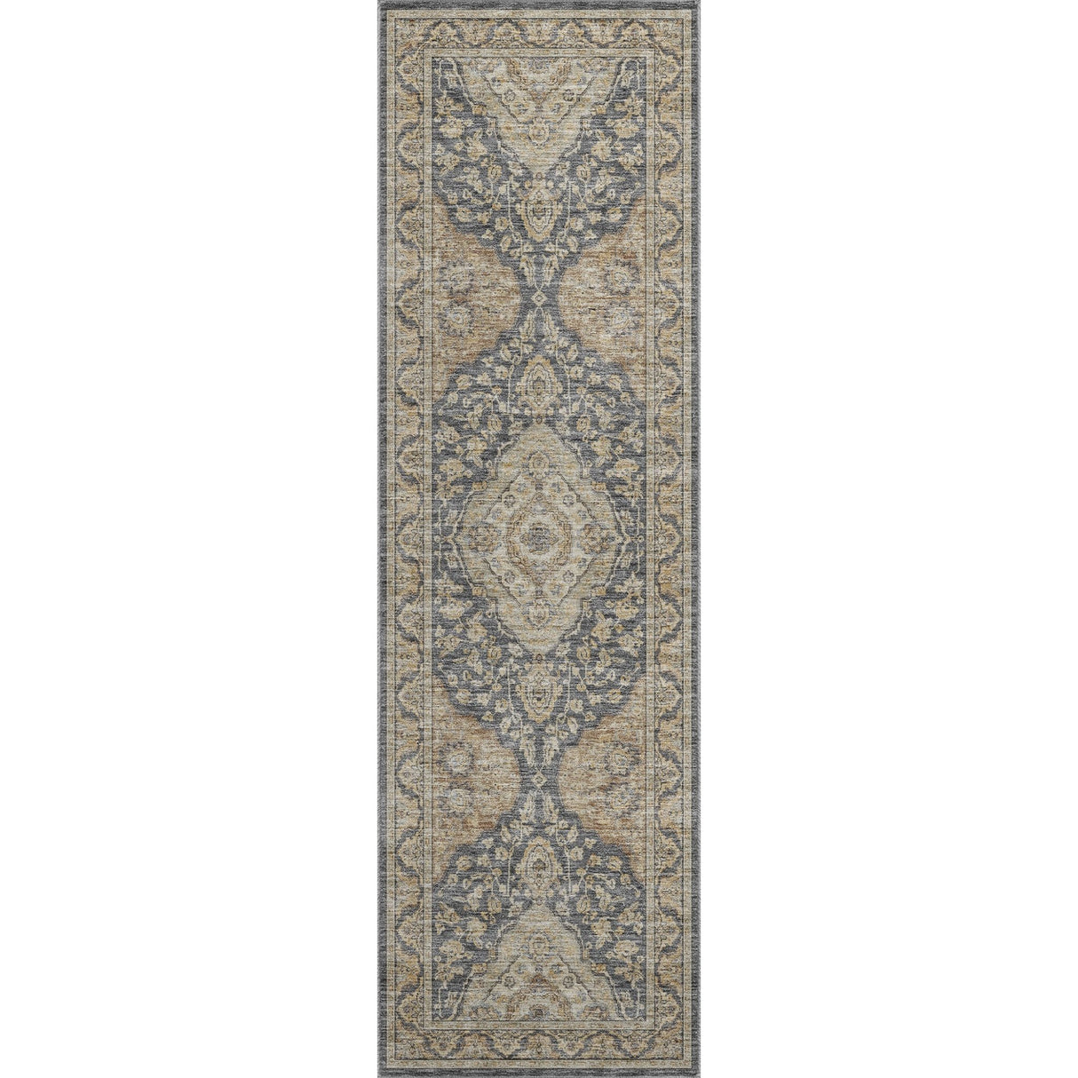 Dalyn Hatay HY3 Charcoal Rug runner rug