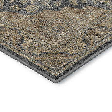 Dalyn Hatay HY3 Charcoal Rug corner detail