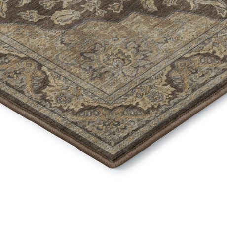 Dalyn Hatay HY3 Chocolate Rug corner detail
