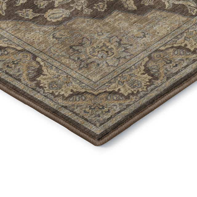 Dalyn Hatay HY3 Chocolate Rug corner detail
