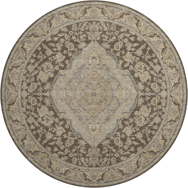 Dalyn Hatay HY3 Chocolate Rug round rug