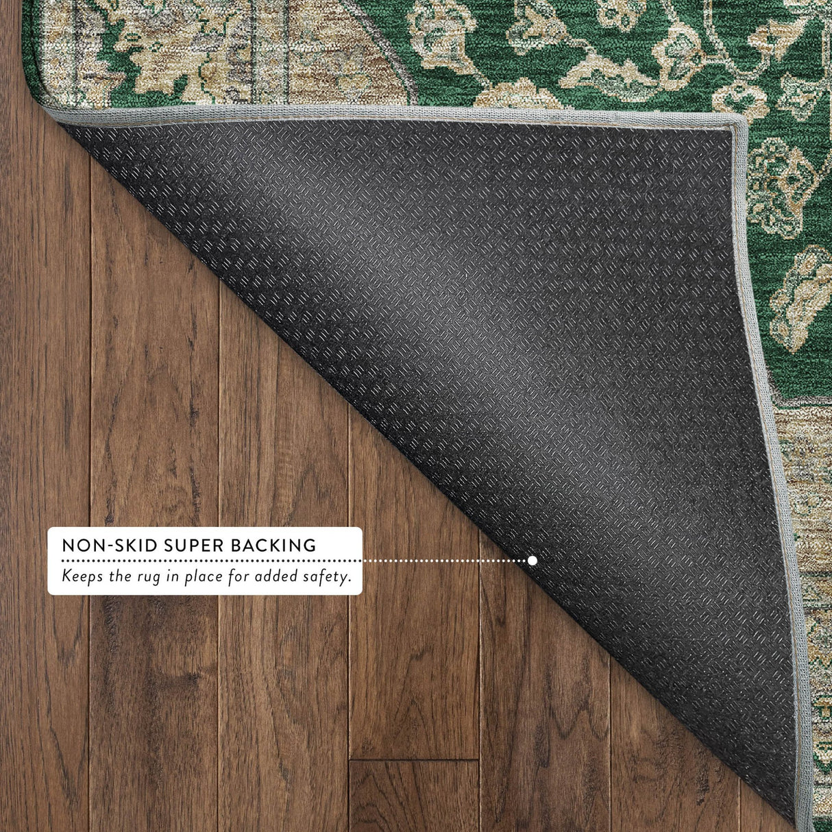 Dalyn Hatay HY3 Emerald Rug backing detail