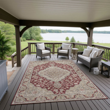 Dalyn Hatay HY3 Garnet Rug outdoor lifestyle image
