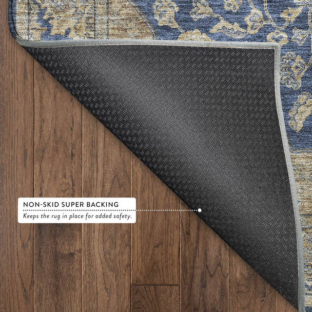Dalyn Hatay HY3 Navy Rug backing detail