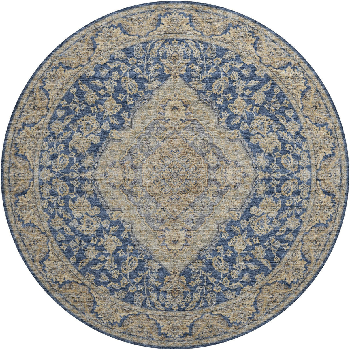 Dalyn Hatay HY3 Navy Rug round rug