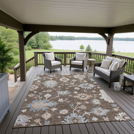 Dalyn Hatay HY4 Chocolate Rug outdoor lifestyle image