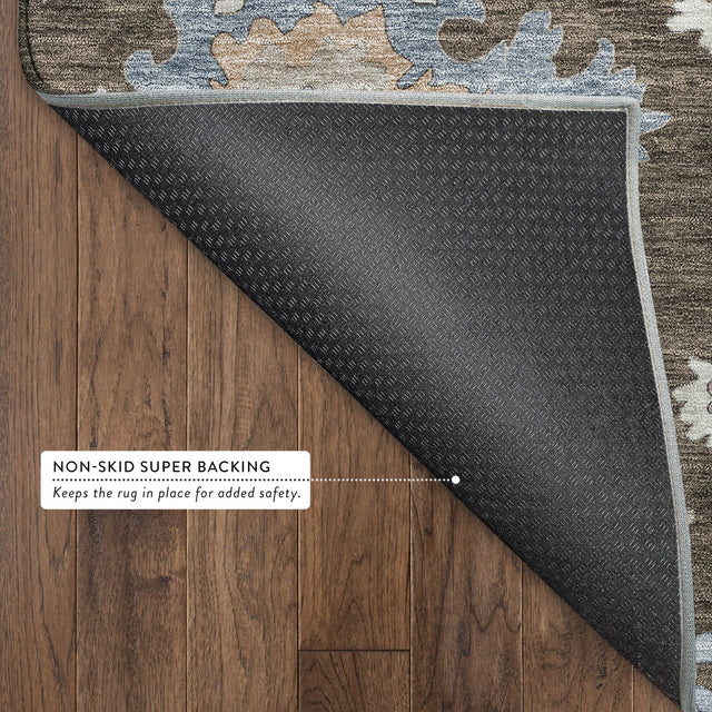 Dalyn Hatay HY4 Chocolate Rug backing detail