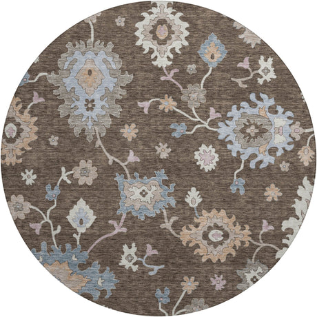 Dalyn Hatay HY4 Chocolate Rug round rug