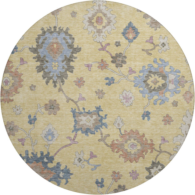 Dalyn Hatay HY4 Gold Rug round rug