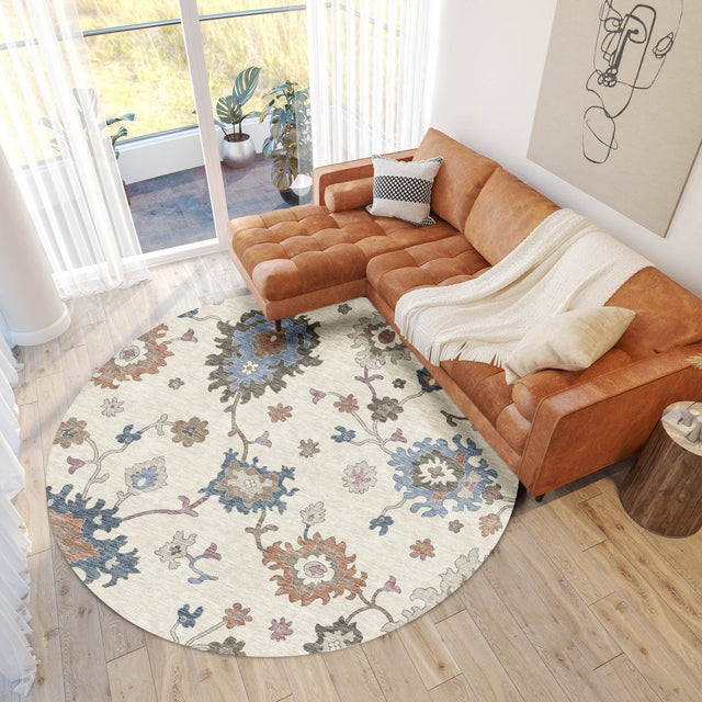 Dalyn Hatay HY4 Ivory Rug shown in a room