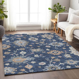 Dalyn Hatay HY4 Navy Rug shown in a room