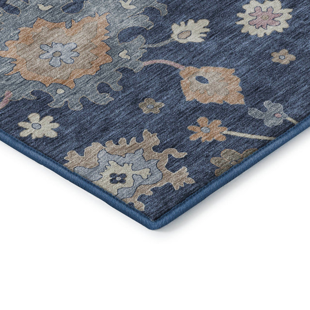 Dalyn Hatay HY4 Navy Rug corner detail