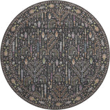 Dalyn Hatay HY5 Black Rug round rug